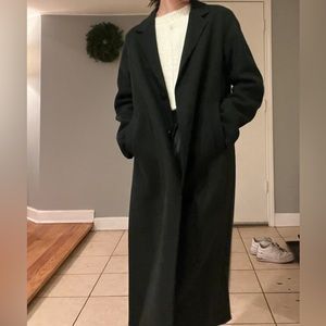Green Uniqlo maxi Coat